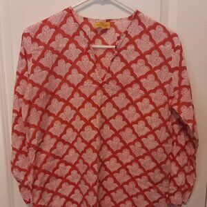 Roberta Roller Rabbit Size S Red-White Tunic Coverup